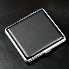 Portable Leather Cigarette Box 20pcs Snap Button Cigarette Storage Box