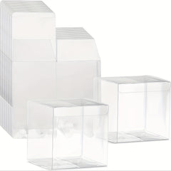 10pcs 4x4x4 Square Clear Gift Boxes Wedding Party Favors Bridal Showers