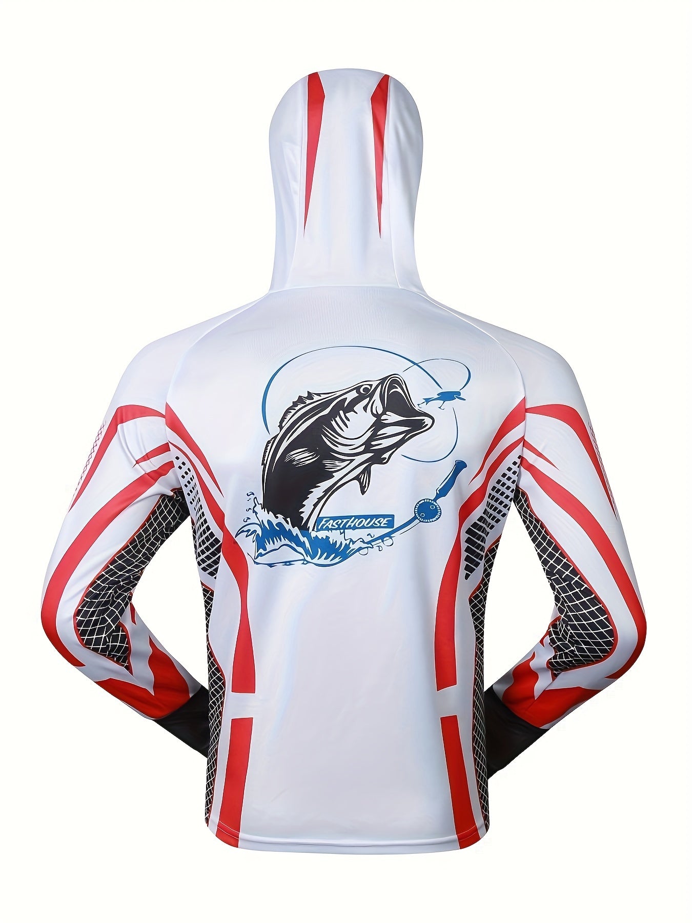 Men's UPF 50 Sun Protection Hooded Jacket Quick Dry Long Sleeve Rash Guard
