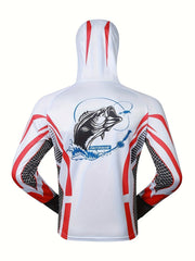 Men's UPF 50 Sun Protection Hooded Jacket Quick Dry Long Sleeve Rash Guard