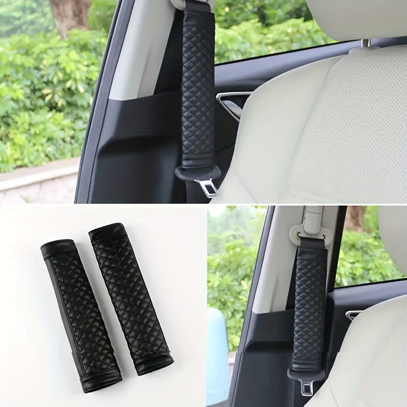 2pcs Stylish Car Seat Belt Pads Comfortably Protect Shoulders