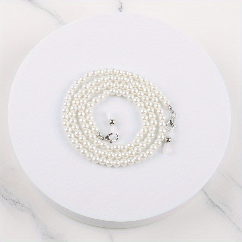 Pearl Mask Rope Glasses Chain Handmade Necklace
