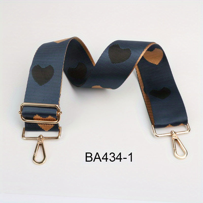 Love Pattern Wide Bag Strap Lightweight Adjustable Strap
