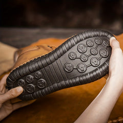 Men's High Top Stitched Boots Casual Walking Shoes