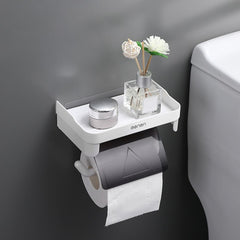Toilet Paper Holder Wall Mounted Waterproof Shelf