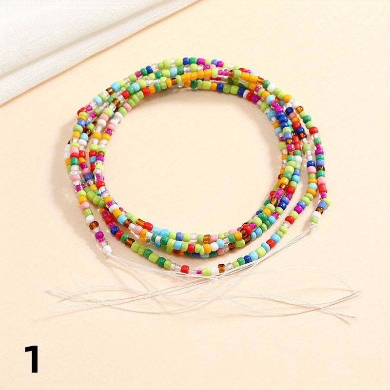 Boho Waist Beads For Women Elastic Body Chains Bikini Jewelry Beach Waist Chain