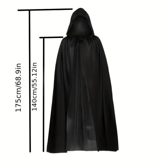 Adult Halloween Death Cloak Skull Face Towel Gloves Costume Set