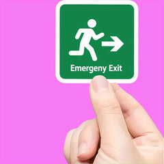 HAILUREY Emergency Exit Stickers Waterproof Vinyl Decals