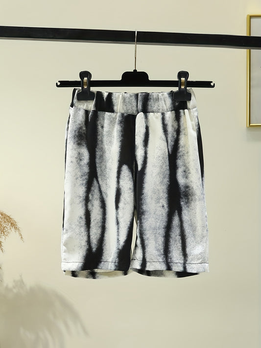 Kid Teen Girls Tie Dye Art Print Shorts Casual Outfit Clothes