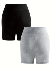 2-Pack High Waist Short Leggings for Spring & Summer