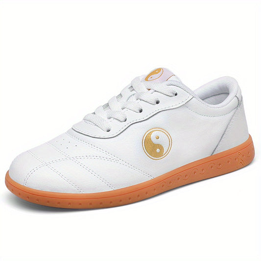 Women's Tai Chi Pattern Sneakers Low Top Lace Up Shoes