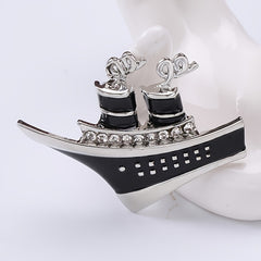 Men's Funky Style Iridescent Rhinestone Brooch Accessory