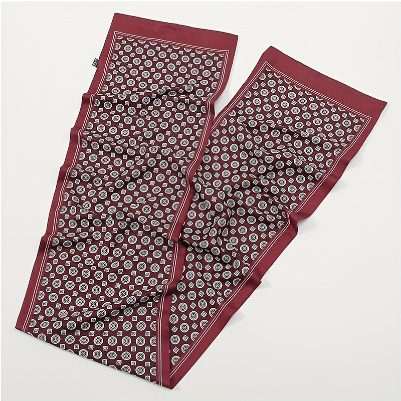 Men's Printed Twill Double Layer Scarf