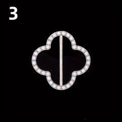Faux Pearl Round Buckle Women Dress Scarf Pin Brooch