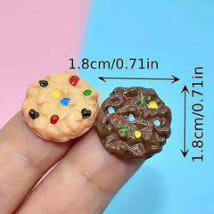 5pcs DIY Resin Cookie Charms for Crafts & Jewelry Making