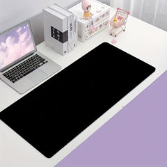 Waterproof Large PU Leather Desk Mat - Plain Velvet Bottom