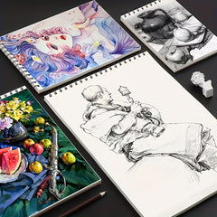 Spiral Sketchbook 30 Sheets Acid-Free Drawing Pad for Adults and Beginners