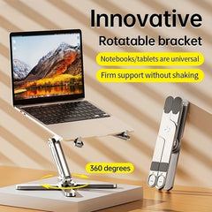 Adjustable Aluminum Laptop Stand, Foldable, Heat Diss