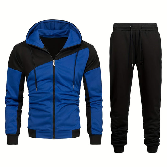 Men's Sports Set Comfy Zip Up Jacket & Active Sweatpants