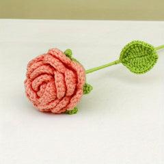 Crochet Artificial Rose Home Decor