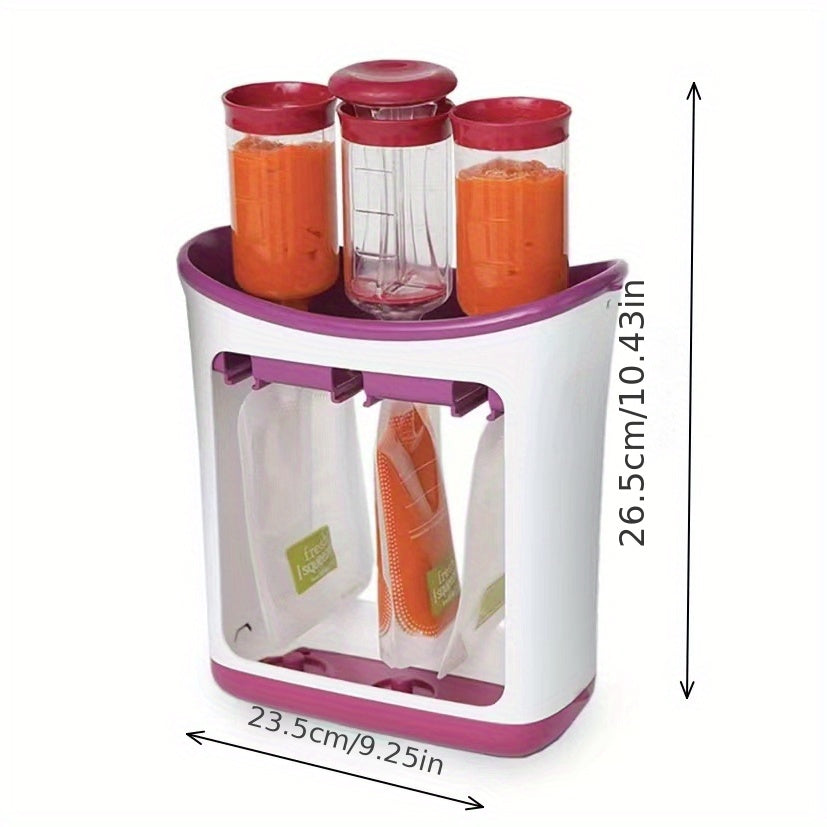 Kids Fruit Mud Squeezer Food Maker Manual Baby Food Storage Bag