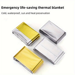 2pc Outdoor Camping Insulation First Aid Blanket - Monochrome