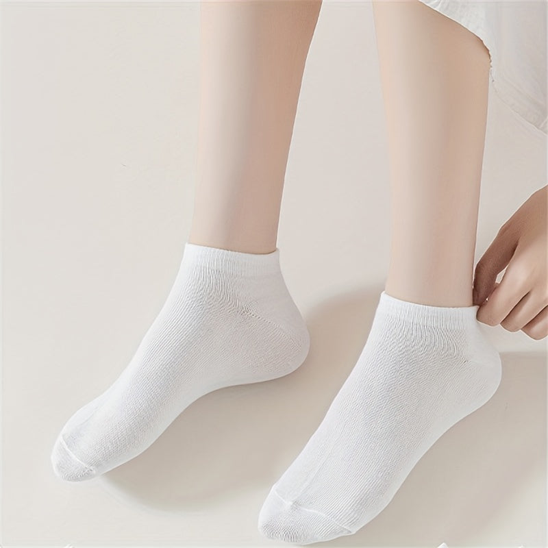 20 Pairs Solid Comfy Ankle Socks Women's Stockings
