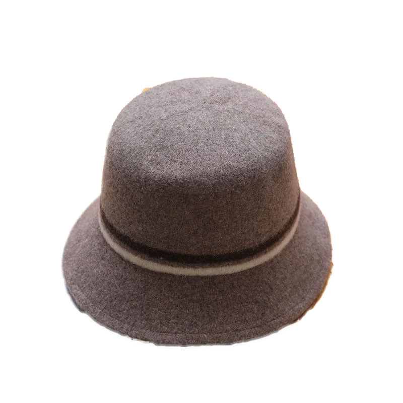 Woolen Round Top Bucket Hat for Her