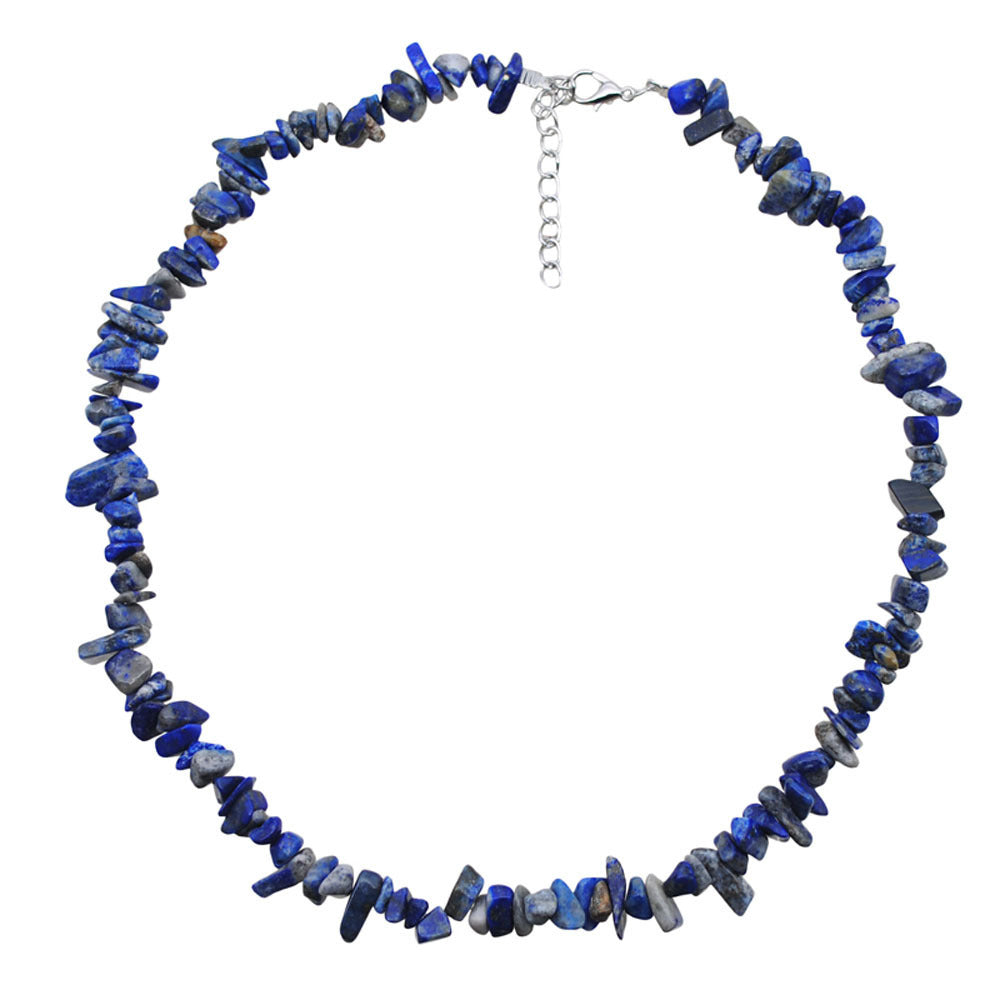 Irregular Rose Quartz Purple Crystal Chip Necklace Women's Accessories