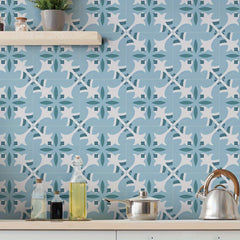 9pcs Nordic Style Printed Floor Stickers Non slip Wear resistant