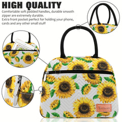 Sunflower Insulated Lunch Bag for Work School Picnic