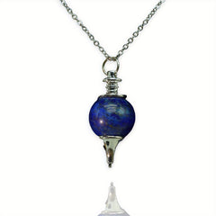 Soul Pendulum Roundness Healing Crystal Necklace Wire Wrapped