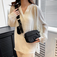2pcs Mini Crossbody Bag Set Oxford Cloth Square Bag Versatile Shoulder Bag