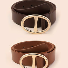 4pcs Double D Buckle Belt Casual Jeans Pants Belt for Women