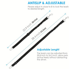 Adjustable Dog Seat Belt for Safe Car Rides Small, Medium and Large Dogs