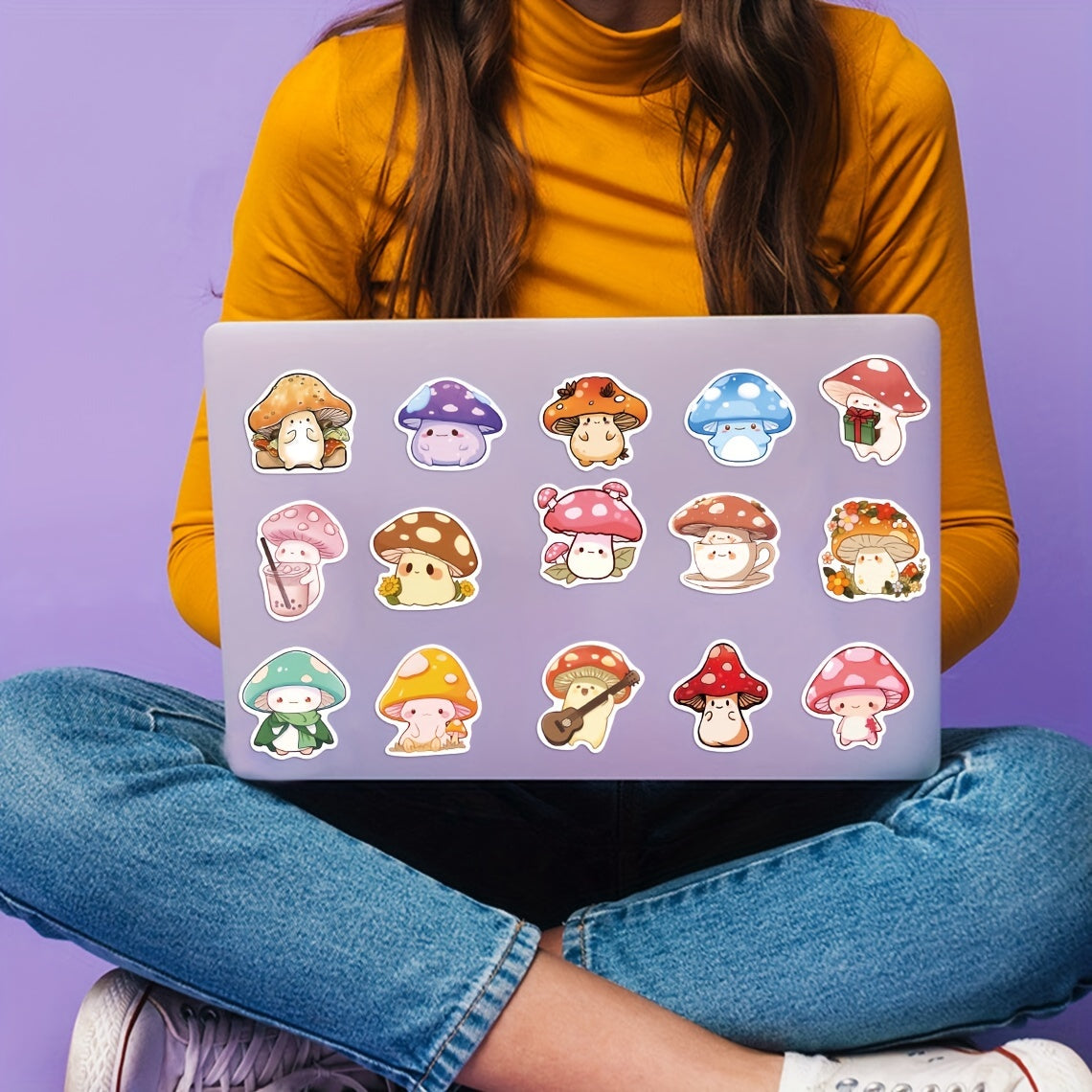 50pcs Mushroom Series Graffiti Stickers Waterproof DIY Sticker Pack