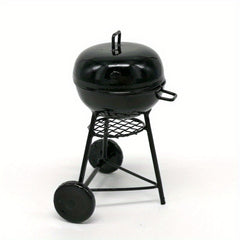 Mini Metal BBQ Grill Model Dollhouse Accessory with Realistic Detailing