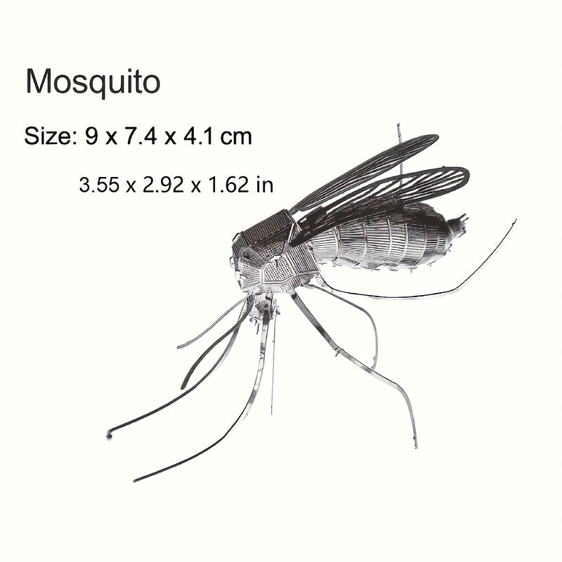 Metallic Mosquito Puzzle Toy for Home Decor & Education