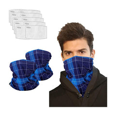 2 Pcs Neck Gaiter Bandana Half Face Balaclava Headwear Headgear Infinity Scarf