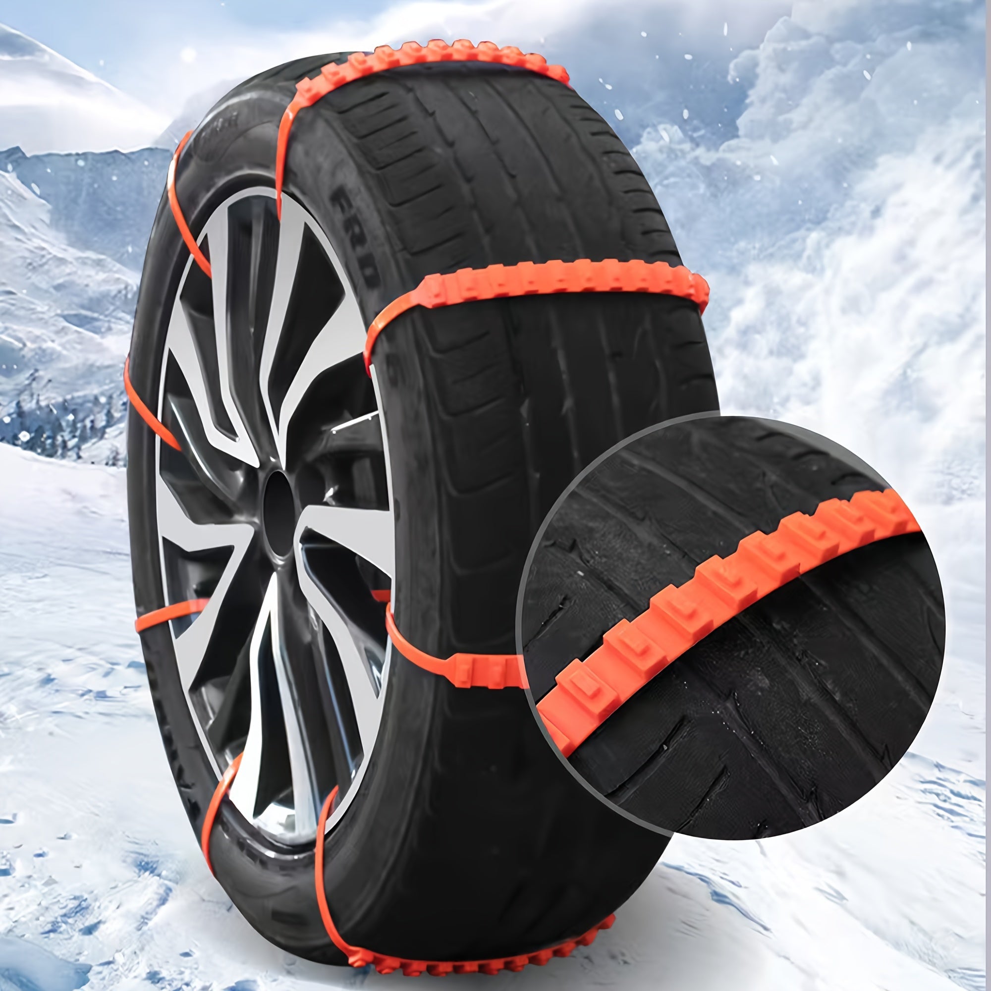 5pcs Disposable Car Non-slip Chain Ties for Snow Mud Road Emergency