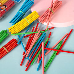100pcs Wooden Counting Sticks Math Teaching Tools Colored Study Supplies