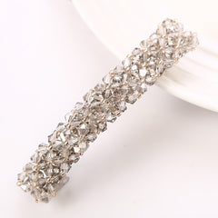 Sparkly Rhinestone Flower Hair Barrette French Style Hair Clip
