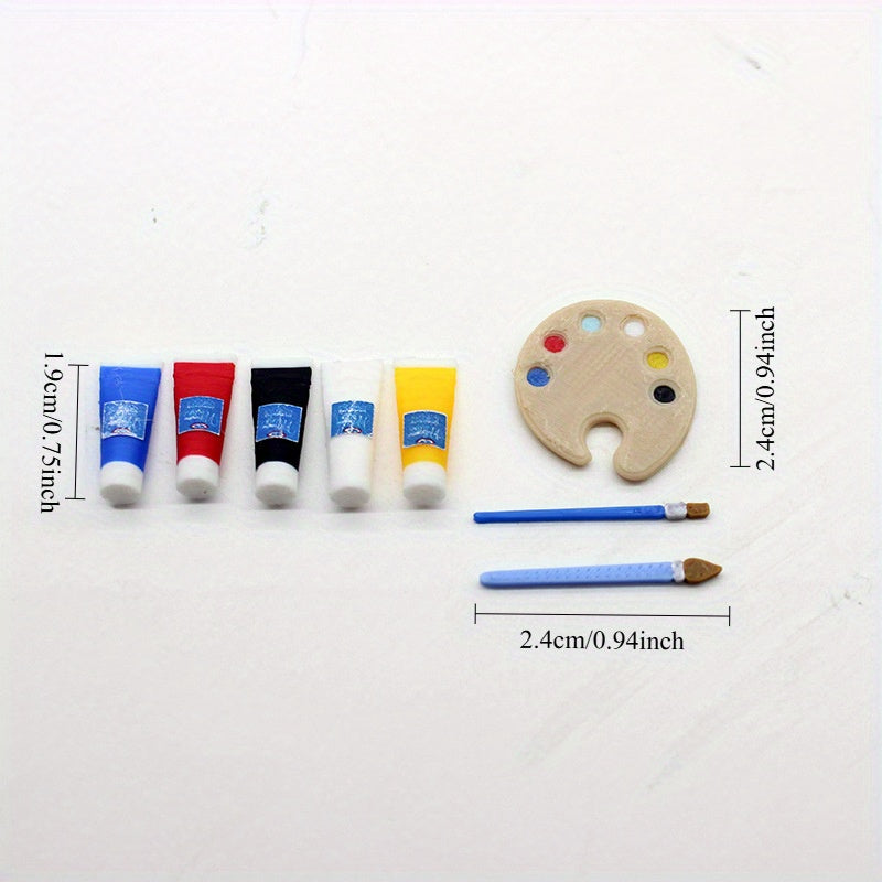 Dollhouse Mini Painting Set for Pretend Play