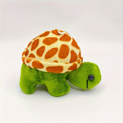 Soft Plush Turtle Toy with Block Shell & Posable Legs