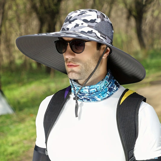 Men's Wide Brim Sun Hats UPF50 Waterproof Bucket Hat