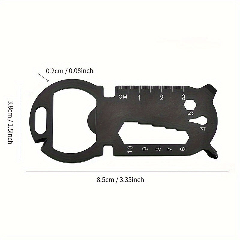 Creative Metal Card Tool with Bottle Opener for Outdoor Camping