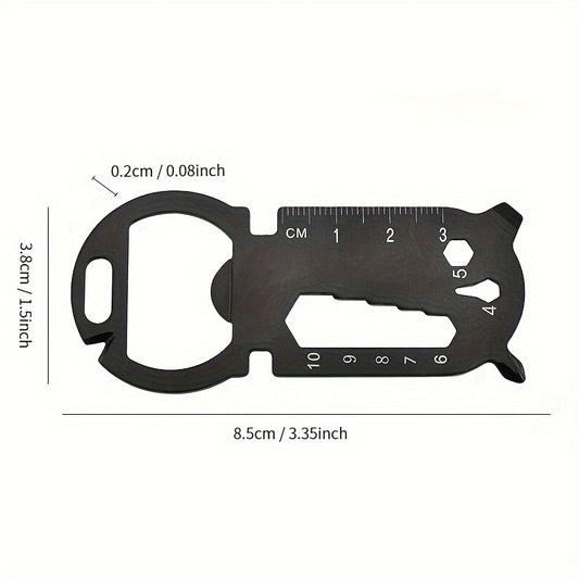 Creative Metal Card Tool with Bottle Opener for Outdoor Camping
