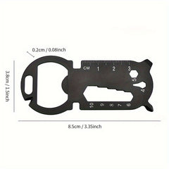 Creative Metal Card Tool with Bottle Opener for Outdoor Camping