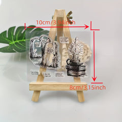 Halloween Stencils Scrapbooking Craft Embossing Transparent Stamps