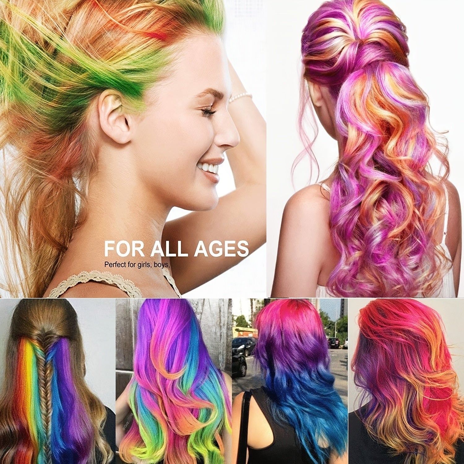 10 Vibrant Temporary Hair Chalk Combs for Parties & Cosplay